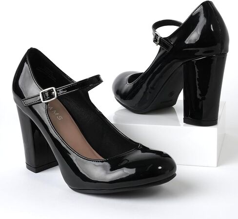 J. Adams Skippy Heels for Women - Round Toe Chunky High Heel Mary Jane Pumps in Saudi Arabia