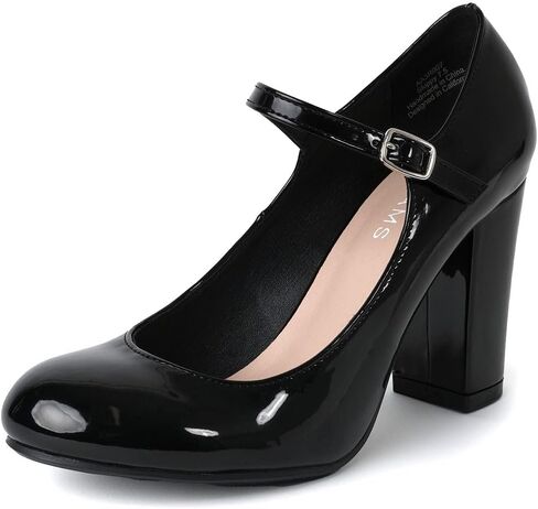 J. Adams Skippy Heels for Women - Round Toe Chunky High Heel Mary Jane Pumps in Saudi Arabia
