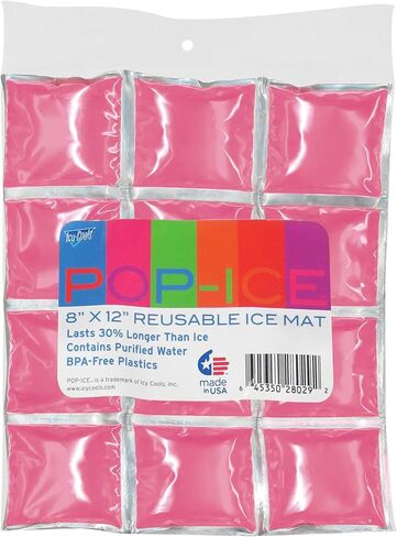 حصيرة ثلج قابلة لإعادة الاستخدام من POP-Ice باللون الأرجواني - عبوة من 3 قطع - صُنعت في الولايات المتحدة الأمريكية in Kuwait