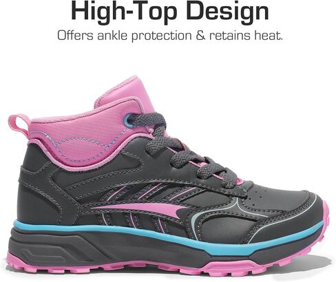 DREAM PAIRS Kids Hiking Boots Boys Girls High-Top Shoes Outdoors DuraPlay Lace-Up Lightweight Hiking Sneakers in Saudi Arabia