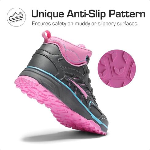 DREAM PAIRS Kids Hiking Boots Boys Girls High-Top Shoes Outdoors DuraPlay Lace-Up Lightweight Hiking Sneakers in Saudi Arabia