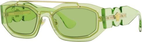 Versace Unisex Sunglasses Transparent Dark Grey Frame, Dark Grey Lenses, 51MM in Saudi Arabia