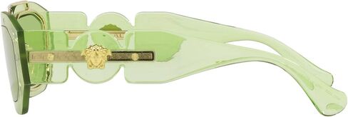 Versace Unisex Sunglasses Transparent Dark Grey Frame, Dark Grey Lenses, 51MM in Saudi Arabia