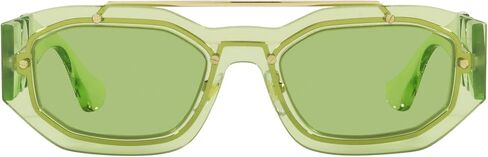 Versace Unisex Sunglasses Transparent Dark Grey Frame, Dark Grey Lenses, 51MM in Saudi Arabia