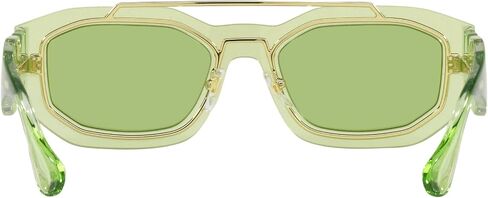 Versace Unisex Sunglasses Transparent Dark Grey Frame, Dark Grey Lenses, 51MM in Saudi Arabia
