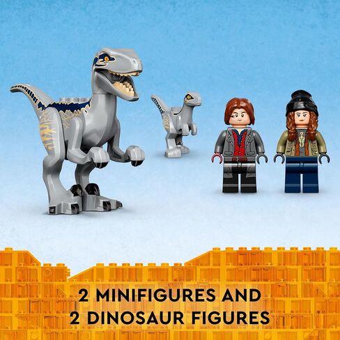 Lego Jurassic World Blue and Beta Velociraptor Capture 76946 - Features Truck, 2 Indoraptor Dinosaur Toys, Action Minifigures, Dominion Movie Inspired Set, Great Gift for Kids Aged 6+ Years in Saudi Arabia