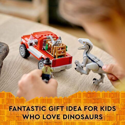 Lego Jurassic World Blue and Beta Velociraptor Capture 76946 - Features Truck, 2 Indoraptor Dinosaur Toys, Action Minifigures, Dominion Movie Inspired Set, Great Gift for Kids Aged 6+ Years in Saudi Arabia