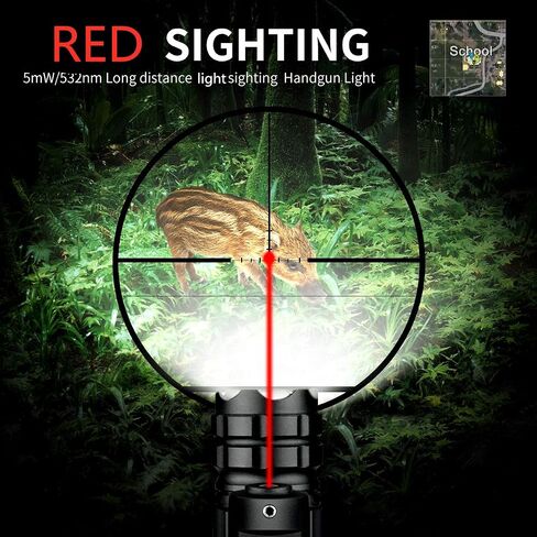 Rail Mounted Green Laser Light Combo, 600 Lumen Strobe Light Laser Sight Gun Flashlight with Quick Release for Pistol Handgun Rifles in Saudi Arabia
