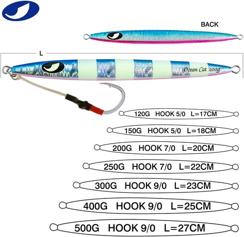 OCEAN CAT المياه المالحة الرقص سرعة القفز السحر القفز البطيء، القفز العمودي السحر الاصطناعي الرصاص المعادن المسطحة الرقص الطعوم القفز إغراء الصيد الرقص in Kuwait
