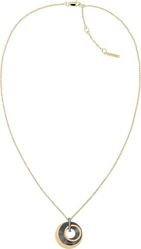 Calvin Klein Women's Pendant Necklace: Crystal-Set Elegance with Interlocking Rings in Kuwait