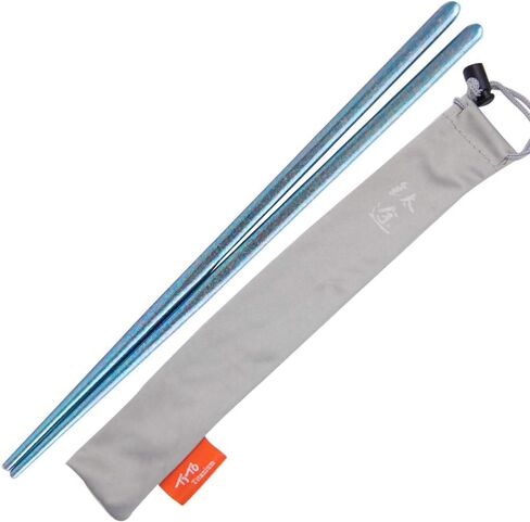 TiTo Bright Colorful Portable Titanium Chopsticks Square Chopsticks Outdoor Camping Cutlery Picnic Dishes Ultralight Only 16g in Saudi Arabia