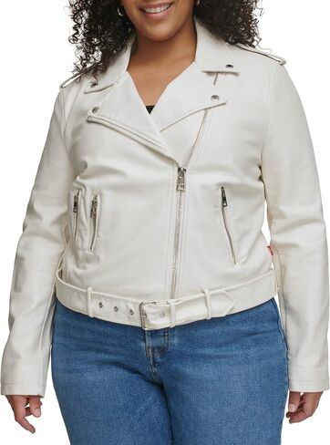 Levi's Women's Belted Faux Leather Moto Jacket (Regular & Plus Size) in Saudi Arabia