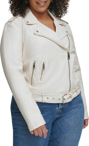 Levi's Women's Belted Faux Leather Moto Jacket (Regular & Plus Size) in Saudi Arabia