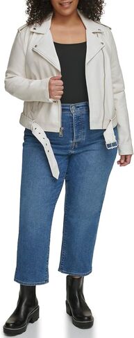 Levi's Women's Belted Faux Leather Moto Jacket (Regular & Plus Size) in Saudi Arabia