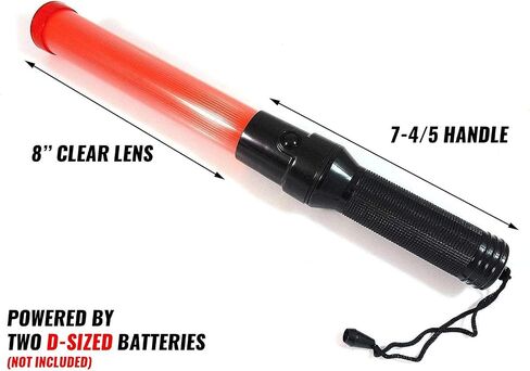 RK 16-Inch Signal Traffic Wand Baton LED Flashlight with Wrist Strap, Blue Finish in Saudi Arabia