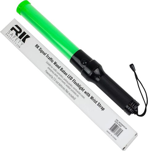 RK 16-Inch Signal Traffic Wand Baton LED Flashlight with Wrist Strap, Blue Finish in Saudi Arabia