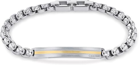 Calvin Klein Men's Chain Bracelet: Creative Design with ID-Style and Two-Tone Finish in Saudi Arabia
