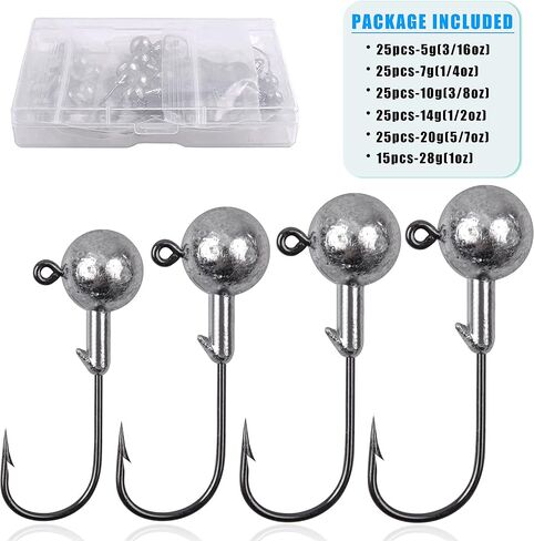 Crappie Jig Heads for Fishing, Round Ball Head Jig Fishing Hooks Unpainted Jig Heads for Bass Crappie Walleye Fishing Jigs Saltwater Freshwater in Saudi Arabia