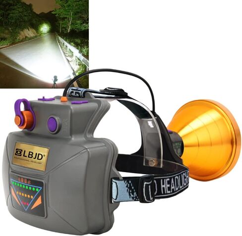 Hunting Headlamp for Adults, LED Super Bright Headlamps with Back Battery Pack, Wide Spot Beam, Charge for Cell Phone, for Power Outages, Camping, Emergency in Saudi Arabia