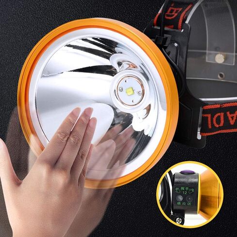 Hunting Headlamp for Adults, LED Super Bright Headlamps with Back Battery Pack, Wide Spot Beam, Charge for Cell Phone, for Power Outages, Camping, Emergency in Saudi Arabia