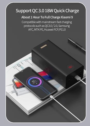 ROMOSS 60,000mAh Large Power Bank, High Capacity Portable Charger 22.5W USB C Fast Charging, Long Lasting External Battery Pack with 4 Outputs & 3 Inputs for iPad, iPhone, Samsung, Switch and More in Saudi Arabia