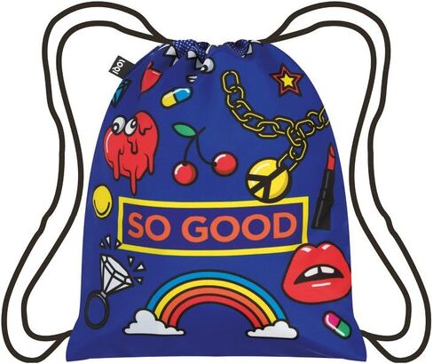LOQI METALLIC Gold/Blue Backpack in Kuwait