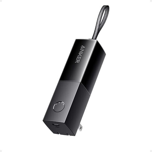 Anker Portable Charger, 2-in-1 Hybrid Charger, 5,000 mAh 20W Power Delivery for iPhone 15/15 Plus/15 Pro/15 Pro Max, iPhone 14/13/12 Series, Samsung S22, Google Pixel, Apple Watch, AirPods,and More in Kuwait