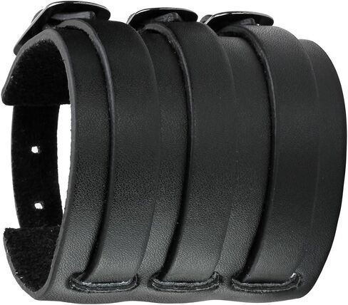 Eigso Punk Leather Cuff Bracelets for Men Women Retro Gothic Vintage Rock Wristband Pair for Man Woman in Kuwait