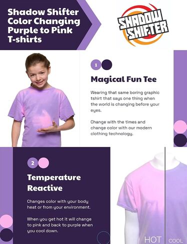 Shadow Shifter Kids Heat Reactive Color Changing Unisex T-Shirt in Saudi Arabia