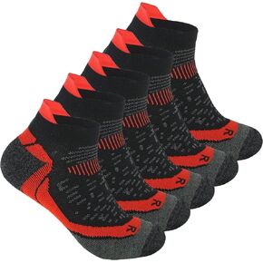 Men's Anti Odor Quick Dry Sweat Resistant Padded Low Cut/Crew Compression Running Hiking Basketball Socks