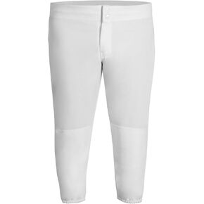 WEARCOG Youth & Adult Softball Pants for Girl's & Women's | Black, White & Grey Baseball Pants with Belt Loop (US, Alpha, Large, Regular, Regular, Black)