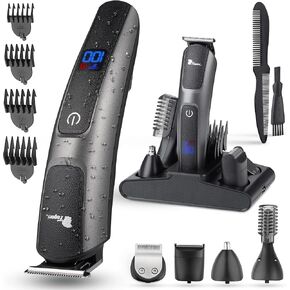 Fagaci Gentle with Skin 5 in 1 Hair Trimmer, Waterproof, Turbo Speed, Quick Charge, Body Hair Trimmer for Facial, Pubic, Groin, Electric Hair Beard Trimmer for Men Professional