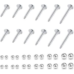 Briana Williams 16G 18G Surgical Steel Tragus Cartilage Helix Earrings Studs Replacement Balls Short Lip Rings 4-12mm Conch Piercing Jewelry