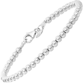Silpada 'Falling Water' Natural Plated Hematite Beaded Bracelet in Sterling Silver, 7.5"