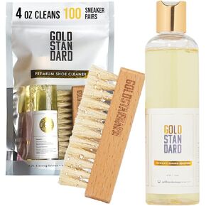 Gold Standard Shoe Cleaner Kit Limited Edition - Vault Gift Box Set comes with Shoe Protector Spray, Sneaker Cleaning Solution & Brush, Sneaker Wipes, Microfiber Towel - Sneakerhead Supplies