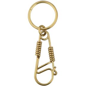 Key Chain Clap Loop Belt Brass Hook Clap Loop Belt Menwear Carabiner Heavy Metal EDC Handmade