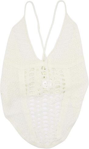 Women's Tank Top Mini Skirt Set 2 Piece Swimsuit Pearl Rhinestone Bikini Cover Up Sheer Beach Swimwear Bathing Suit Coverups in Kuwait