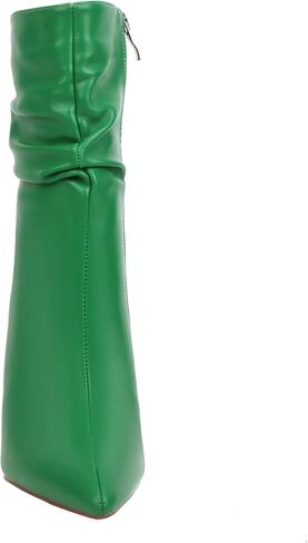 vivianly Womens Pointed Toe Heel Boots Stiletto Heels Mid-Calf Boots Zipper Booties in Kuwait