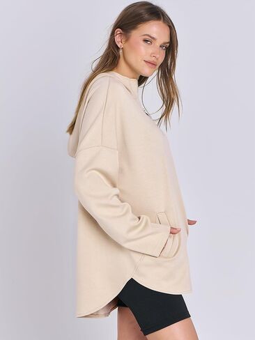 ANRABESS Womens Oversized Hoodie Quarter Zip Sweatshirts 2025 Fall Winter Tunic Pullover Top Trendy Teen Girls Preppy Clothes in Saudi Arabia