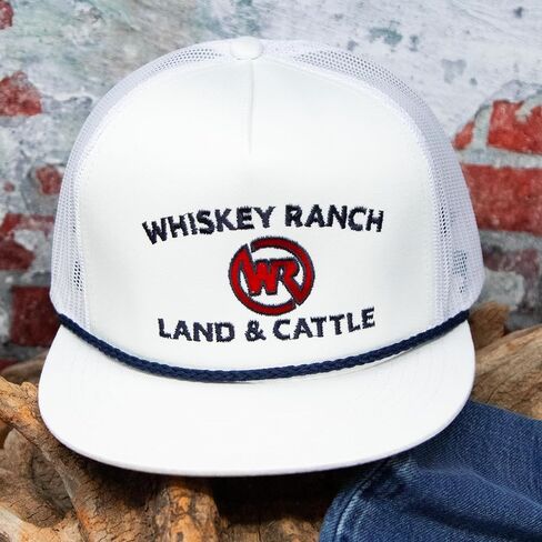 WHISKEY BENT HAT CO. Whisky Ranch Land & Cattle Red 5 لوحة قابلة للتعديل غطاء سائق الشاحنة - الجراب in Kuwait
