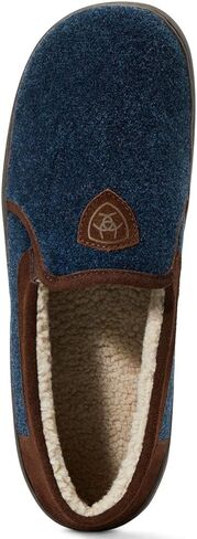 ARIAT Men's Lincoln Wool & Suede Warm Soft Comfortable Indoor Outdoor Slippers with Sherpa Lining & TPR Soles in Kuwait