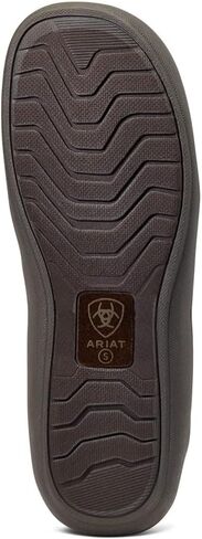 ARIAT Men's Lincoln Wool & Suede Warm Soft Comfortable Indoor Outdoor Slippers with Sherpa Lining & TPR Soles in Kuwait