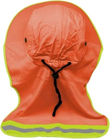 Men High Visibility Reflective Work Safety Sun Hat with Neck Flap Wide Brim Boonie UV Protection in Saudi Arabia