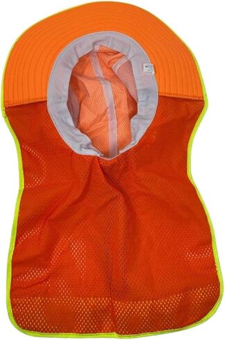Men High Visibility Reflective Work Safety Sun Hat with Neck Flap Wide Brim Boonie UV Protection in Saudi Arabia