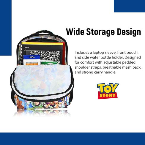 Disney Toy Story Backpack For Kids | Woody, Buzz Lightyear Bookbag For Toddlers, Boys, Girls | Officially Licensed Pixar Backpacks For Toys in Kuwait
