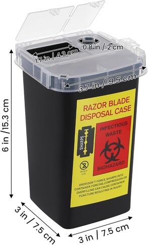 Beaupretty Blade Dispenser Case Razor Sharps Container Barber Shop Storage Bank Blade Disposal Case for Home in Saudi Arabia