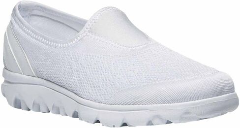 Propét Womens TravelActiv Slip-on Fashion Sneakers, Black, 11 Wide US in Kuwait
