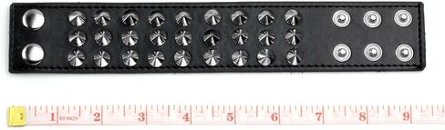 Eigso Punk Leather Studs Cuff Bracelets for Men Women Retro 80s Rock Biker Spikes Rivets Bracelet Set for Man Woman in Kuwait