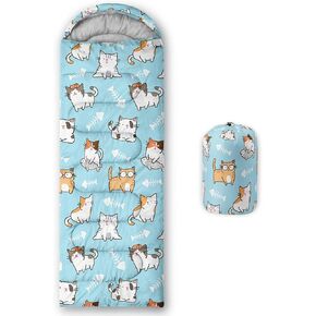HOSIMA Mermaid Tail Kids Sleeping Bags for Camping Hiking Travel,Purple Fish Scale Backpacking Sleeping Bag Sleep Away Camp Stuff for Girls,4 Seasons Lightweight Sleeping Bags for Adults.