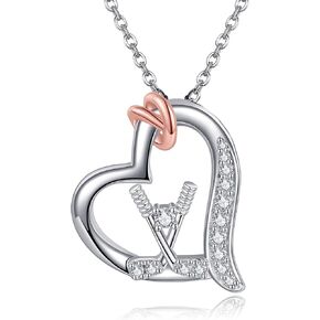 YAFEINI Volleyball/Baseball/Basketball/Football Necklace 925 Sterling Sliver Heart Sports Pendant Jewelry Gifts for Women Girls